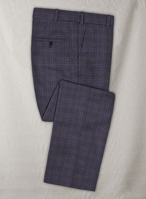 Reda Purple Checks Wool Suit - StudioSuits