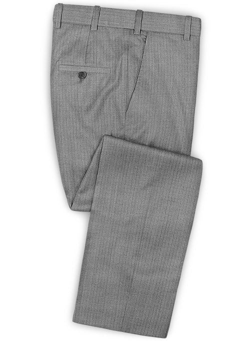 Reda Quartzo Gray Wool Pants - StudioSuits