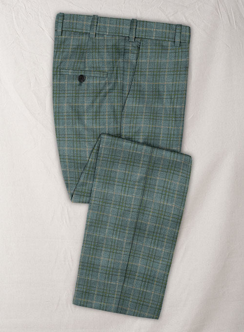 Reda Sage Green Checks Wool Suit - StudioSuits