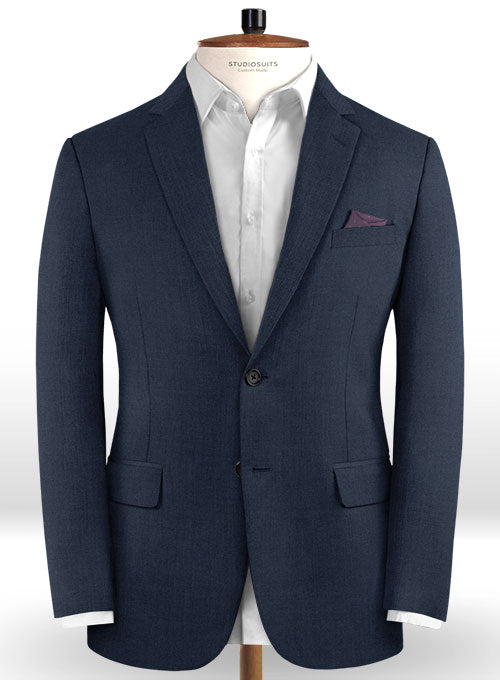 Reda Seal Blue Pure Wool Jacket - StudioSuits