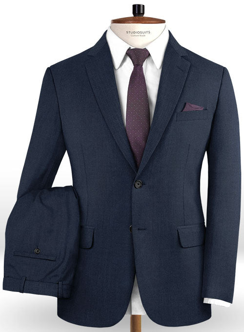 Reda Seal Blue Pure Wool Suit - StudioSuits