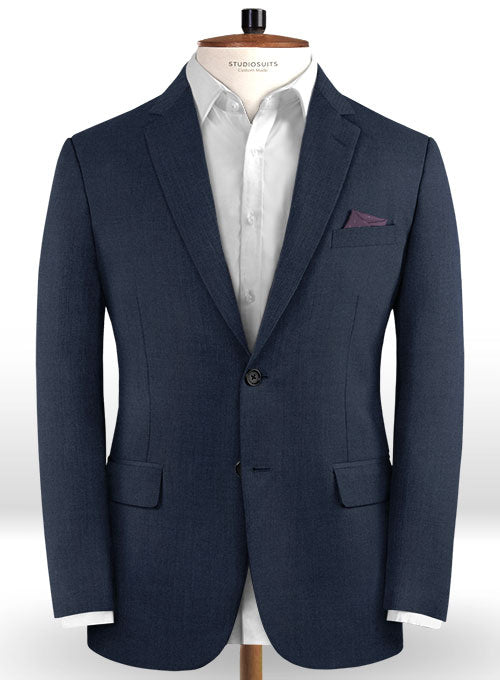 Reda Seal Blue Pure Wool Suit - StudioSuits