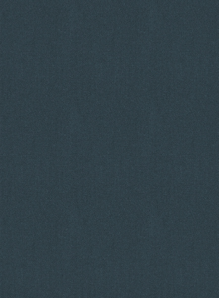Reda Steel Blue Wool Pants - StudioSuits
