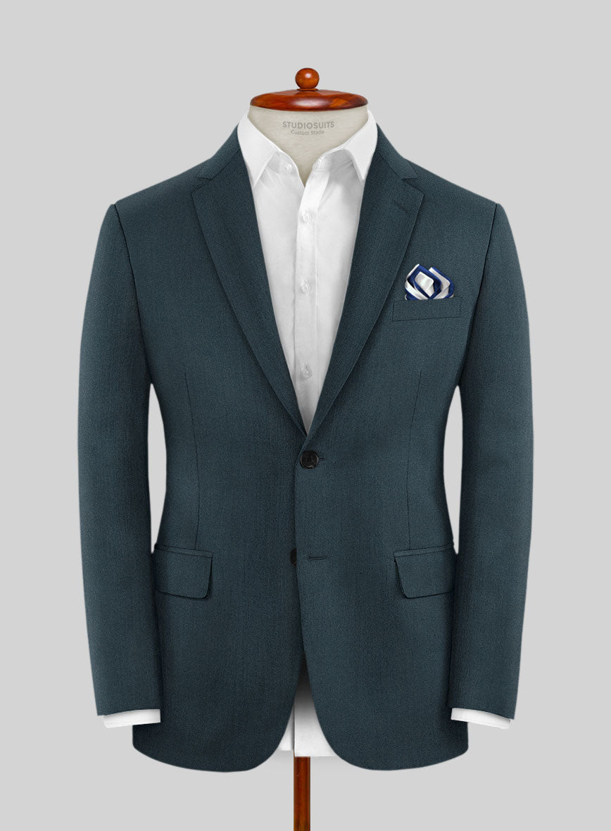 Reda Steel Blue Wool Suit - StudioSuits