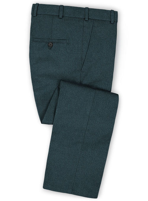 Reda Steel Green Pure Wool Pants - StudioSuits