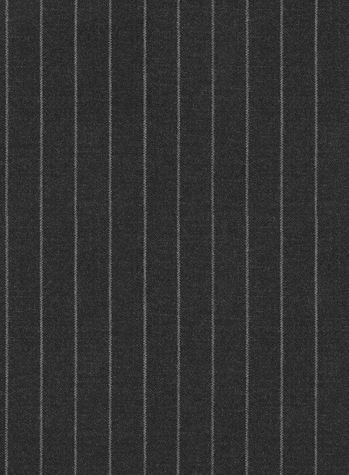 Reda Stripe Black Pure Wool Jacket - StudioSuits