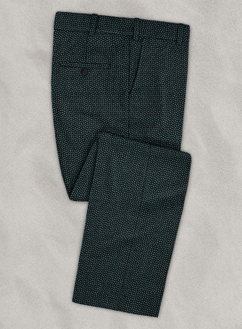 Reda Teal Blue Quini Tweed Pants - StudioSuits