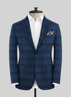 Reda Vale Blue Checks Wool Suit - StudioSuits