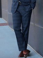 Reda Vale Blue Checks Wool Suit - StudioSuits