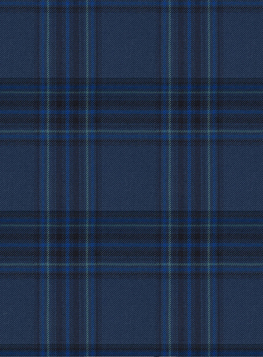 Reda Vale Blue Checks Wool Suit - StudioSuits