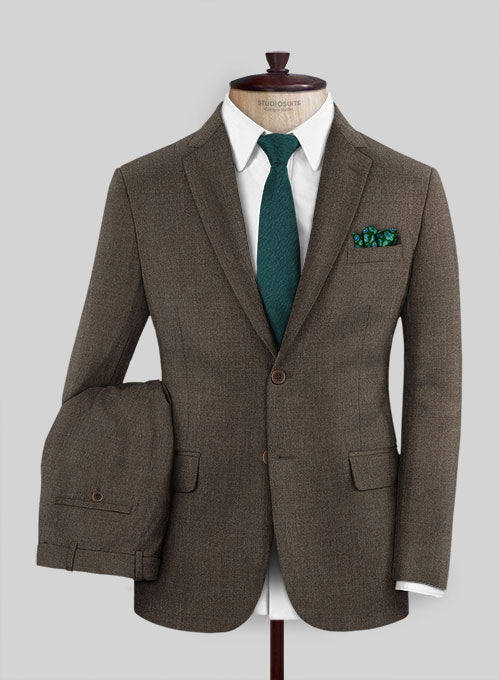 Reda Worsted Brown Pure Wool Suit - StudioSuits