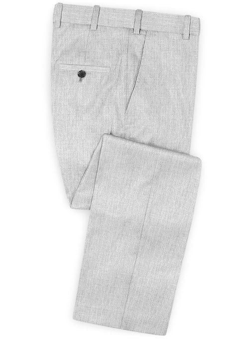 Reda Worsted Light Gray Pure Wool Pants - StudioSuits