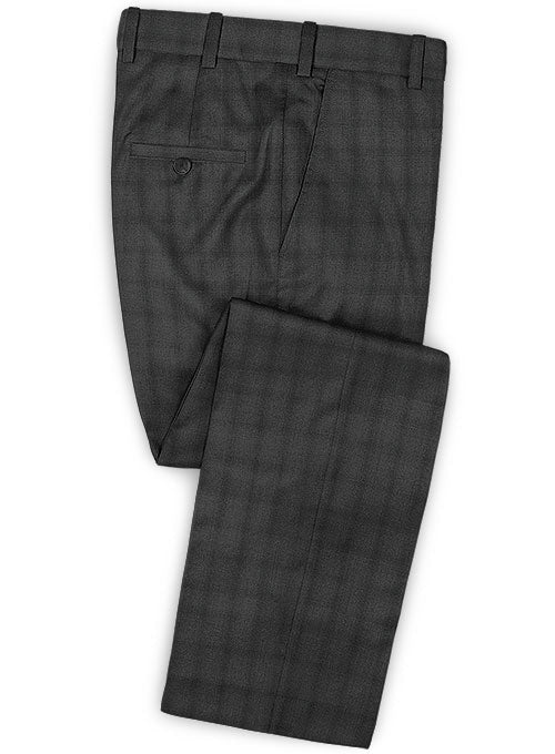 Reda Zetto Charcoal Wool Pants - StudioSuits