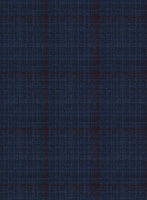 Reda Zodiac Blue Checks Wool Jacket - StudioSuits