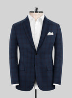 Reda Zodiac Blue Checks Wool Suit - StudioSuits