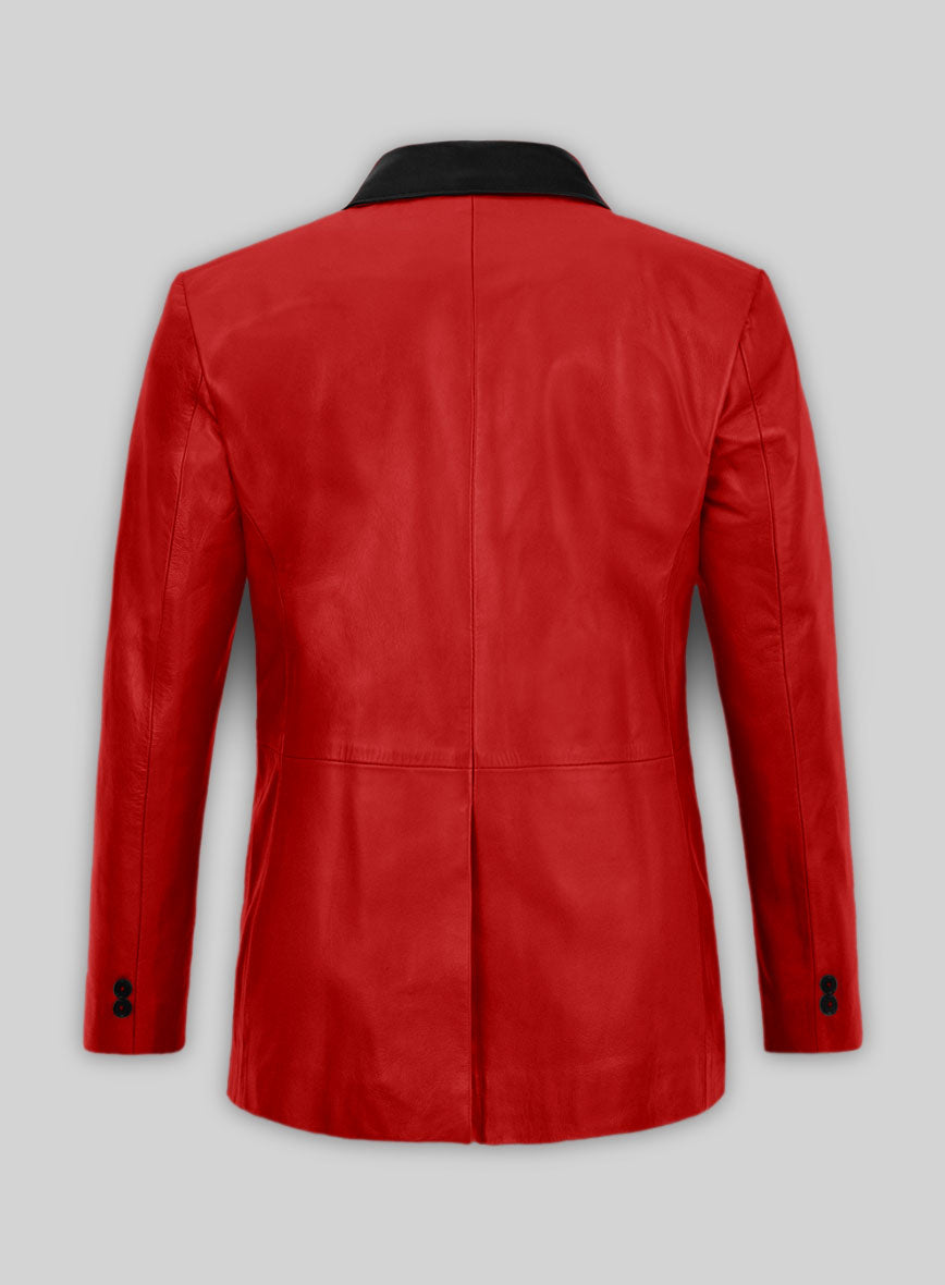 Red Hampton Leather Blazer – StudioSuits