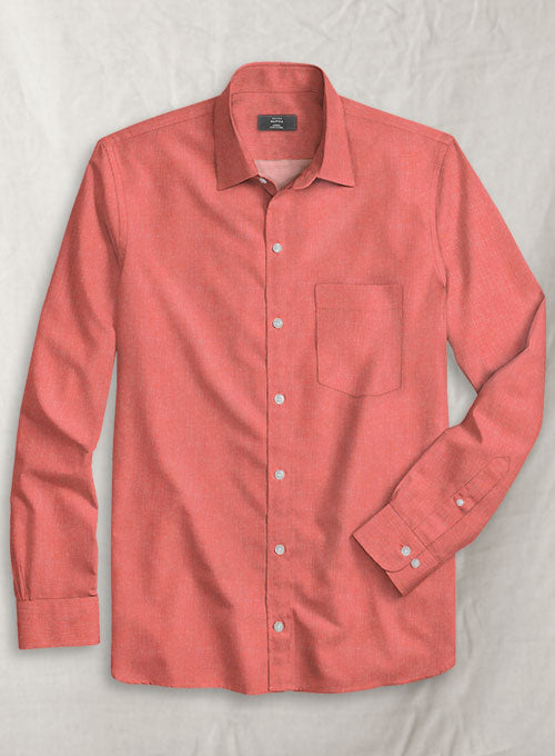 Red Luxury Twill Shirt - StudioSuits