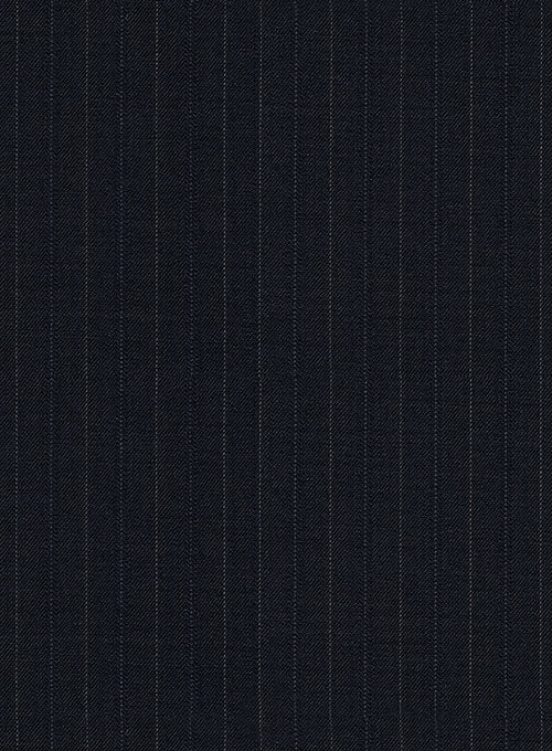 Regal Stripe Blue Pure Wool Jacket - StudioSuits