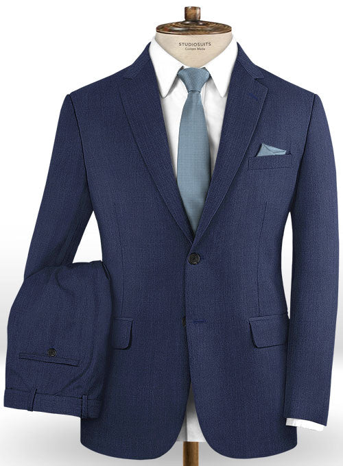 Regency Blue Wool Suit - StudioSuits