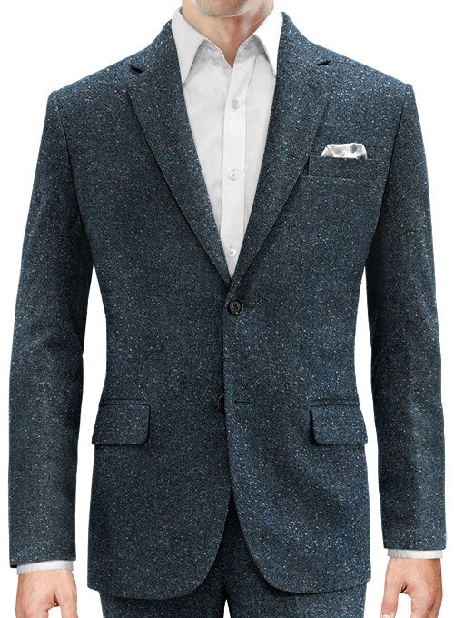 Robin Blue Flecks Donegal Tweed Jacket - StudioSuits