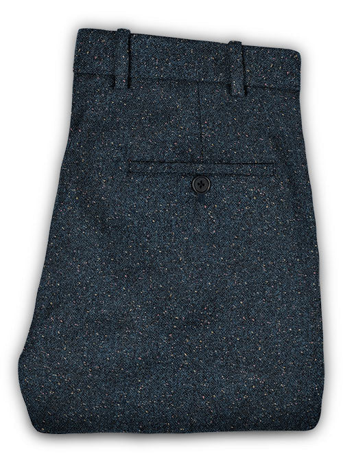Robin Blue Flecks Donegal Tweed Pants - StudioSuits