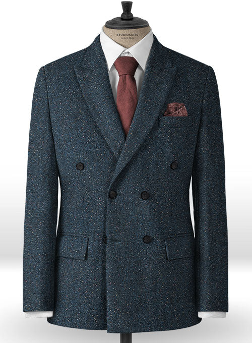 Robin Blue Flecks Donegal Tweed Jacket - StudioSuits