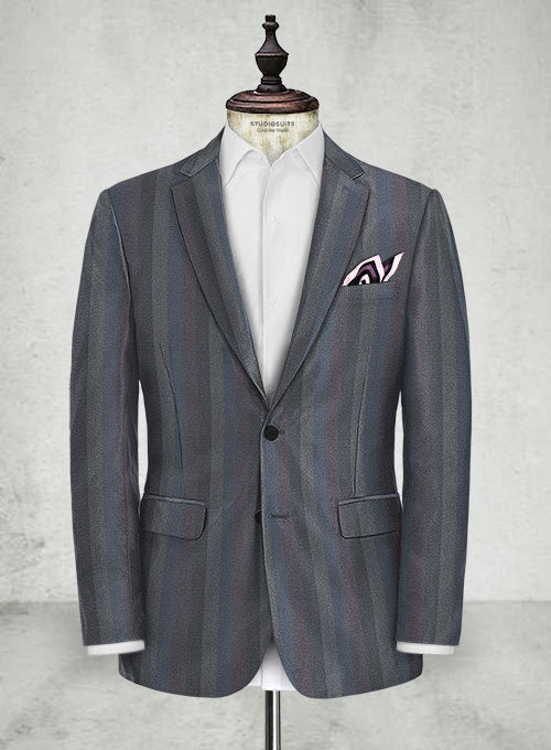 Roger Stripe Wool Suit - StudioSuits