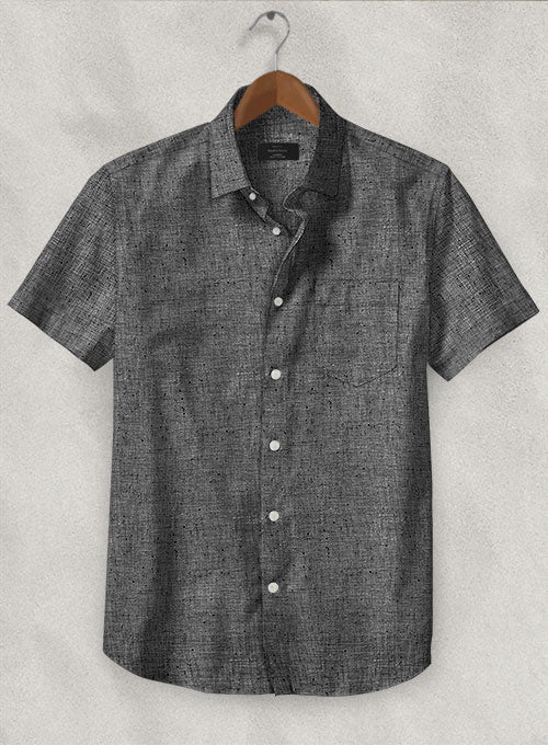 Roman Black Denim Linen Shirt – StudioSuits