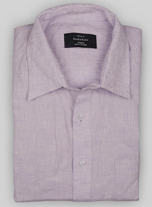 Roman Light Purple Linen Shirt