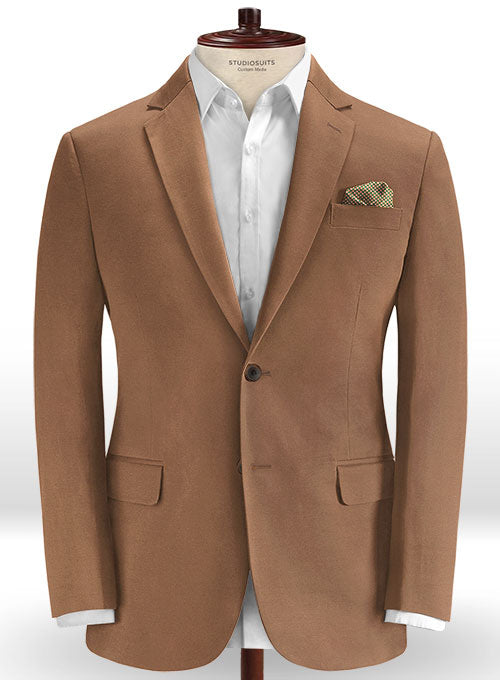 Rome Brown Stretch Chino Jacket - StudioSuits