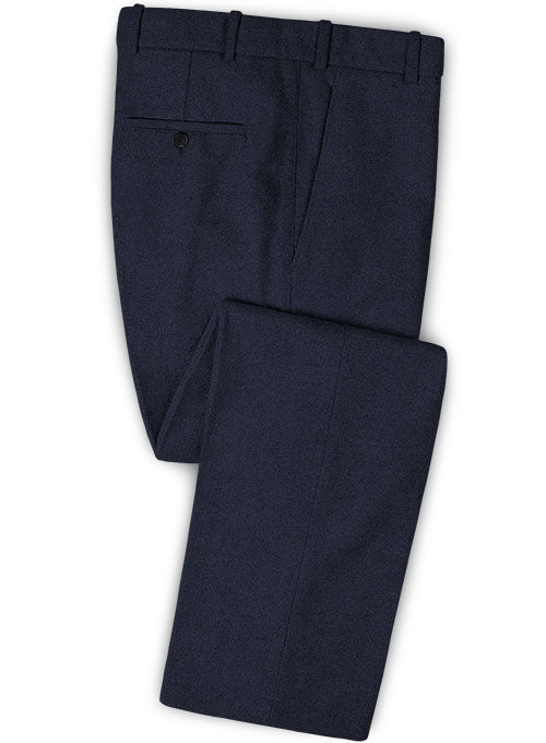 Rope Weave Blue Tweed Pants - StudioSuits