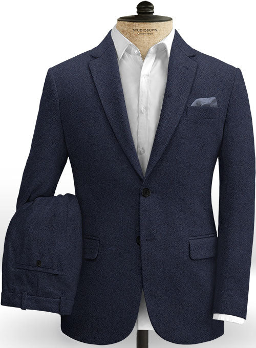 Rope Weave Blue Tweed Suit - StudioSuits