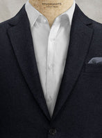 Rope Weave Dark Blue Tweed Suit - StudioSuits