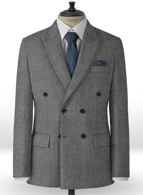 Rope Weave Gray Tweed Suit - StudioSuits