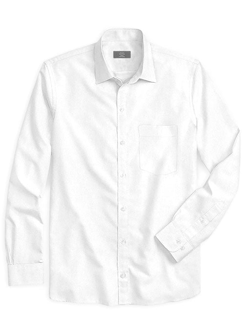 Royal Twill White Cotton Shirt
