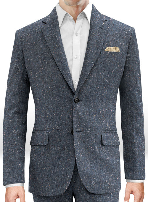 Runway Blue Flecks Donegal Tweed Suit - StudioSuits
