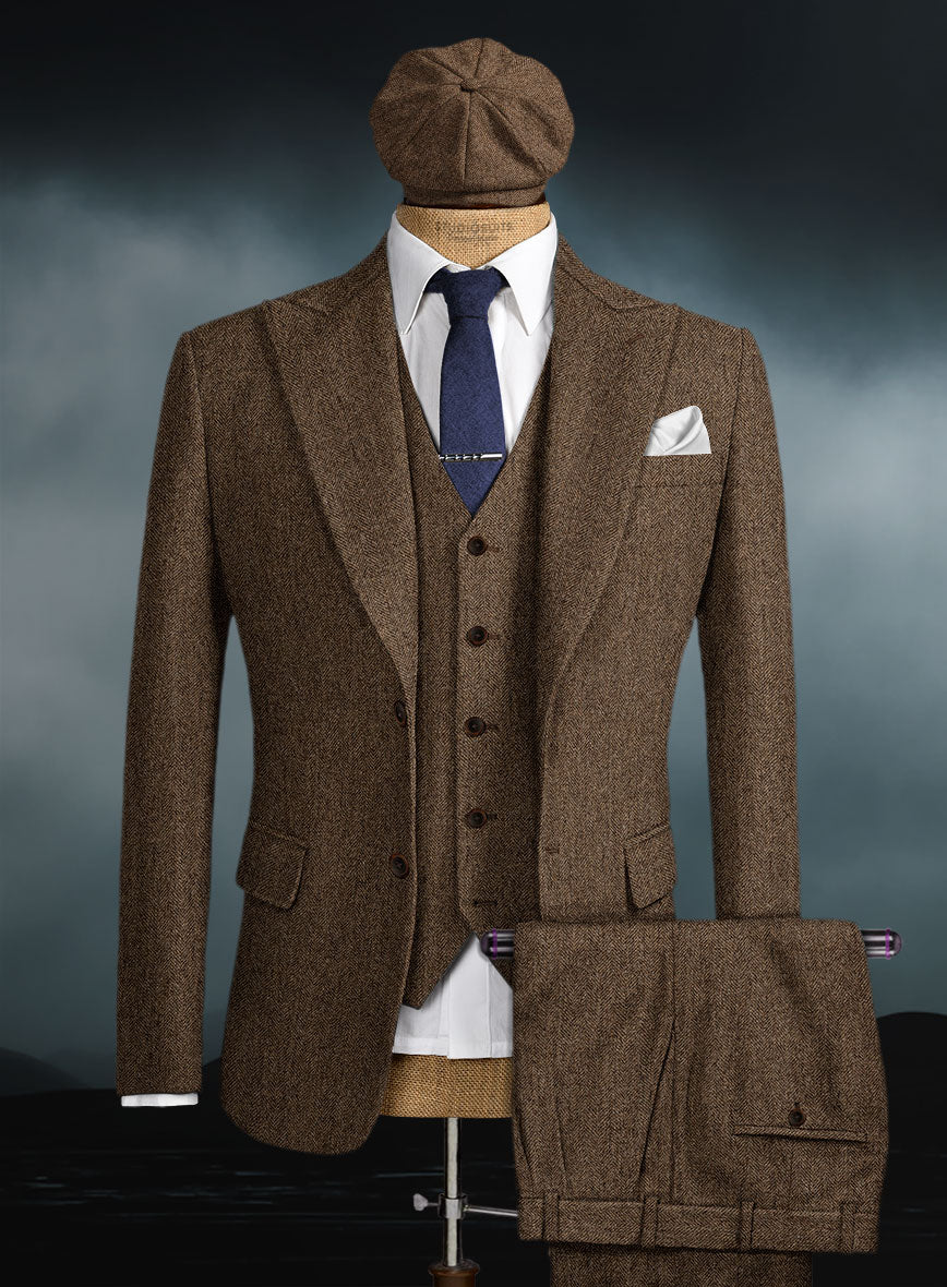 Thomas Shelby Peaky Blinders Brown Tweed Suit - StudioSuits