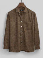 Rust Herringbone Tweed Shirt - StudioSuits