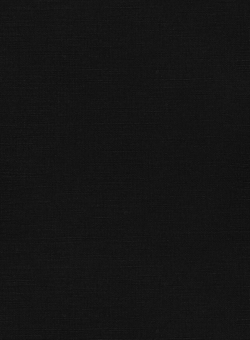 Safari Black Cotton Linen Jacket - StudioSuits