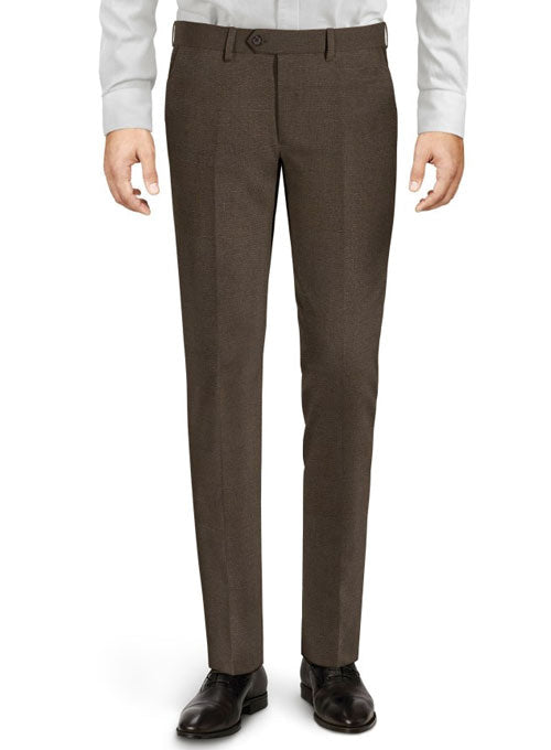 Safari Brown Cotton Linen Pants - StudioSuits