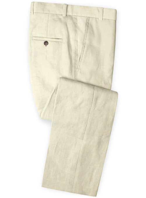 Safari Fawn Cotton Linen Pants - StudioSuits