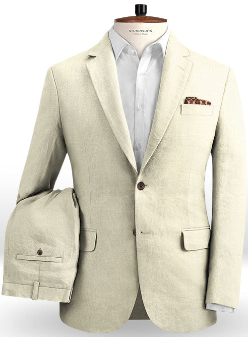 Safari Fawn Cotton Linen Suit - StudioSuits
