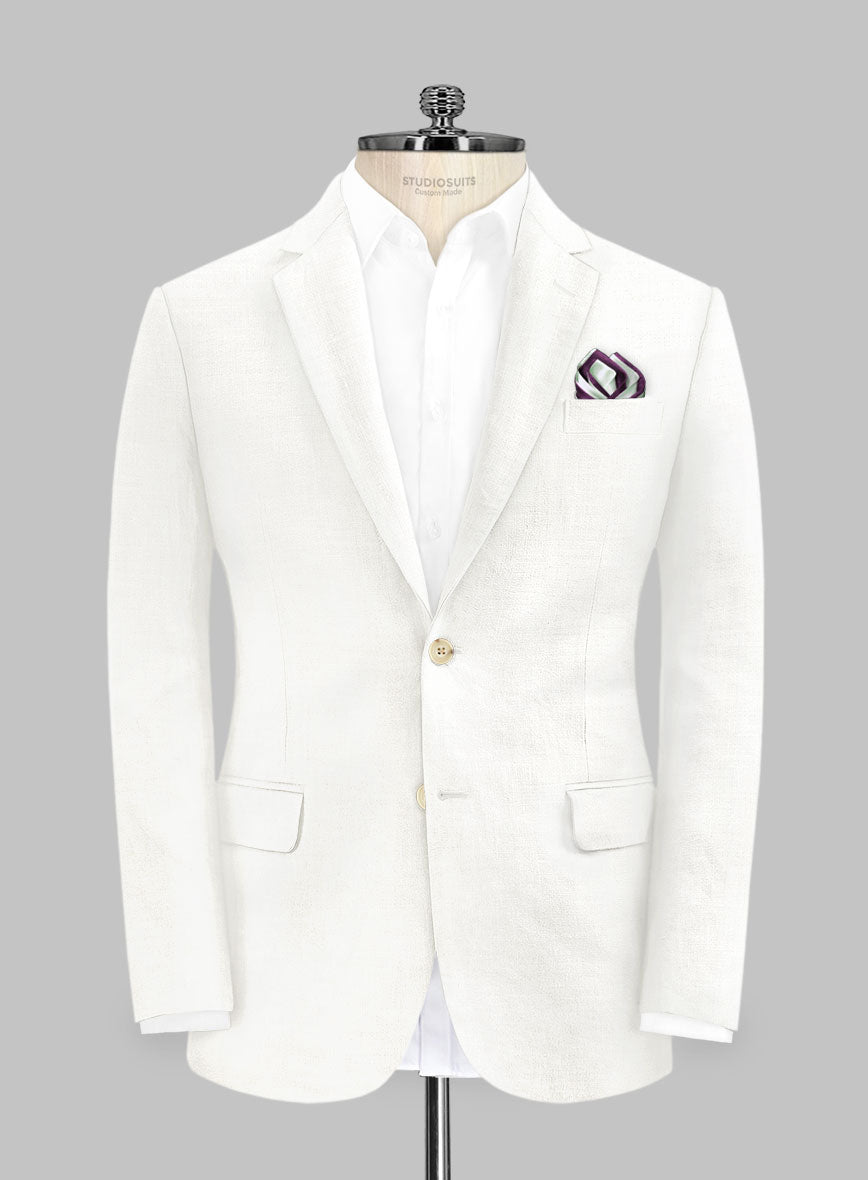 Safari Ivory Cotton Linen Suit - StudioSuits