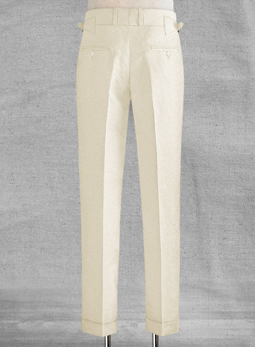 Safari Natural Cotton Linen Heritage Trousers - StudioSuits