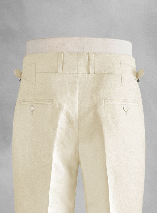 Safari Natural Cotton Linen Heritage Trousers - StudioSuits