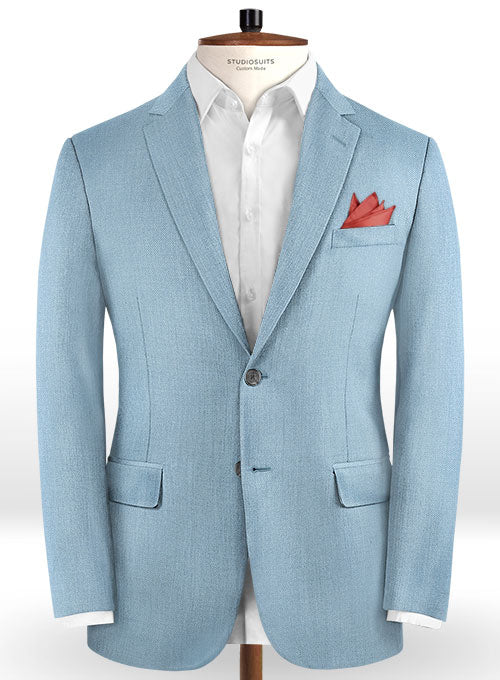 Scabal Antique Blue Wool Jacket - StudioSuits