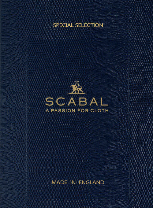 Scabal Blue Sharkskin Pure Wool Pants - StudioSuits