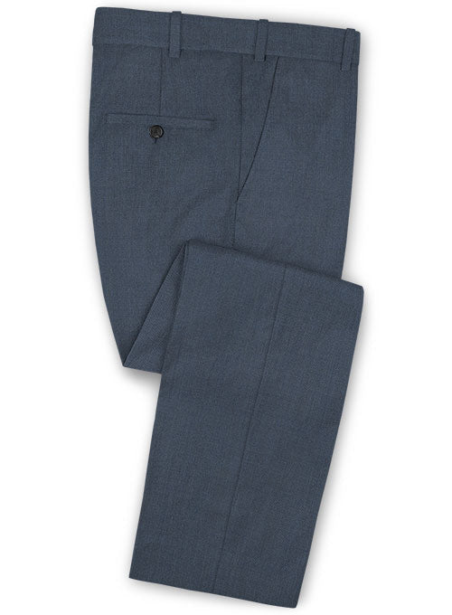 Scabal Blue Twill Wool Suit - StudioSuits
