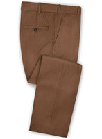 Scabal Brick Brown Wool Pants - StudioSuits