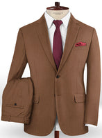 Scabal Brick Brown Wool Suit - StudioSuits